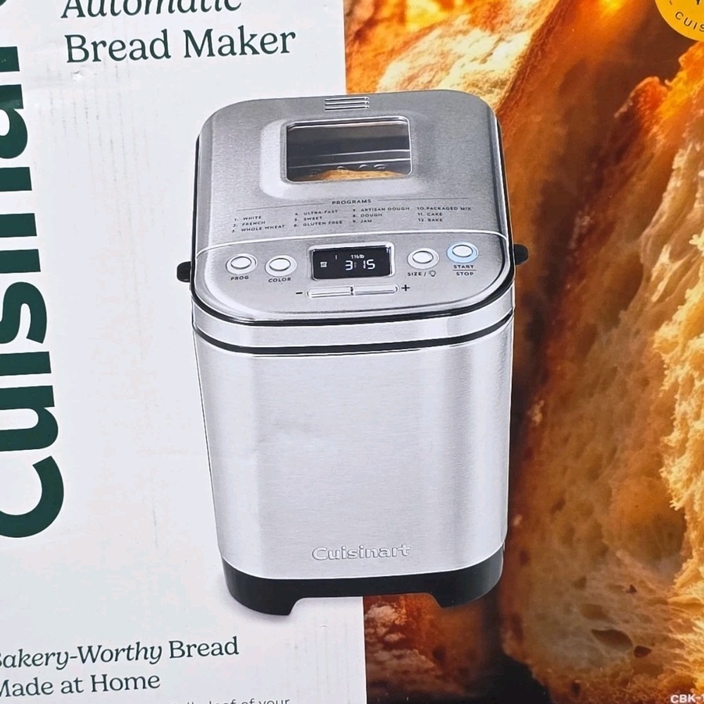 Cuisinart CBK-110NAS Automatic Programmable Bread Machine, 12 Settings, Silver